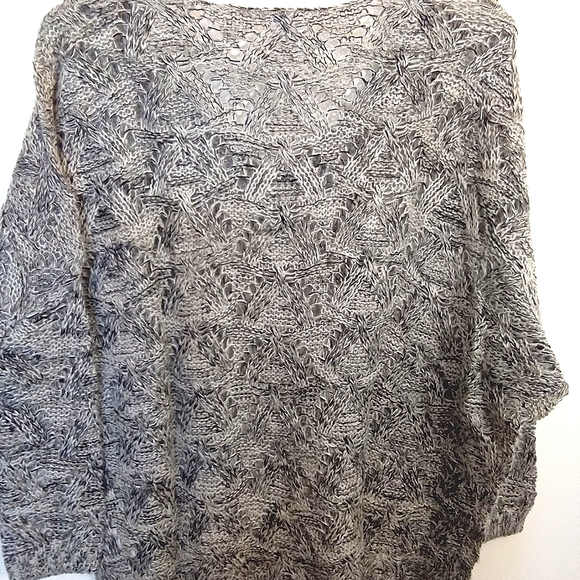 Marled Pointelle Knit Batwing Sweater - Picture 5 of 13